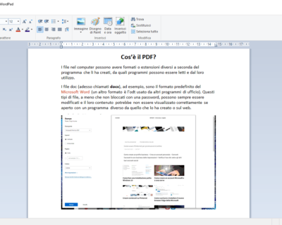 WordPad per Windows 7, 8 e 10: guida e recensione