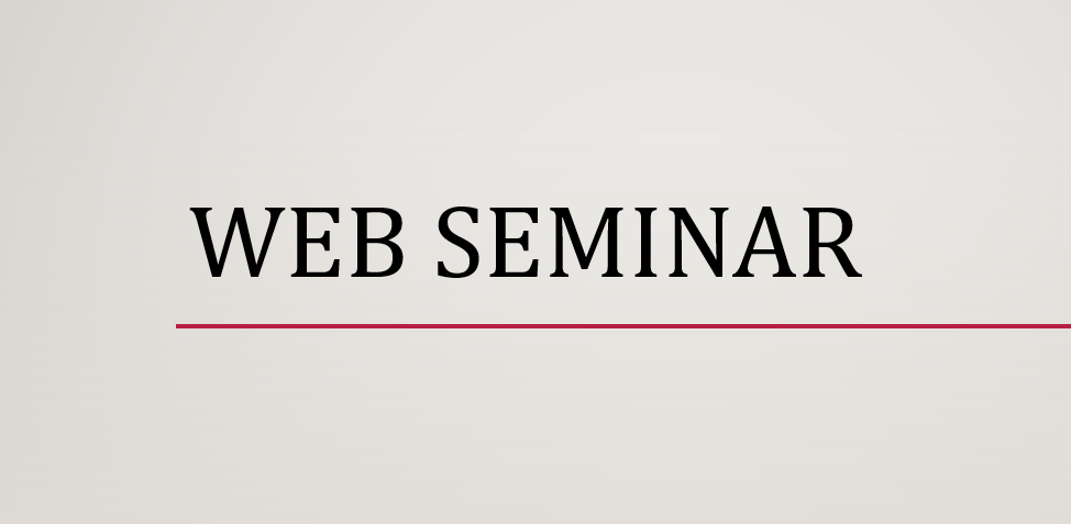 Web seminar | Webinar