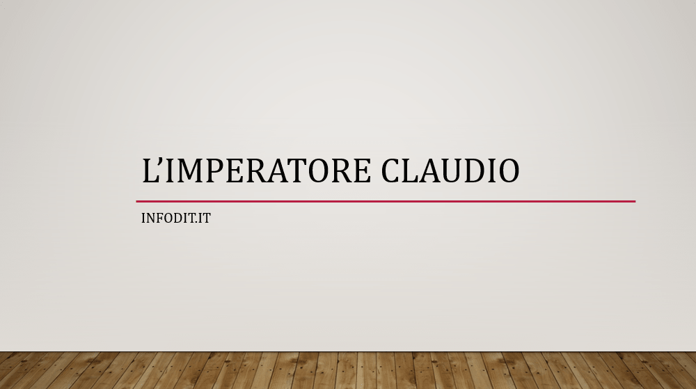 L’imperatore Claudio