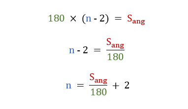 Calcolo numero lati del poligono conoscendo la somma degli angoli interni, formula