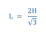 Formula del lato conoscendo l'altezza di un triangolo equilatero