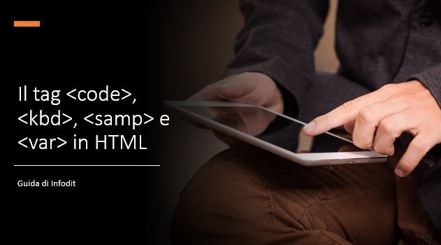 I tag code, kbd, samp e var in HTML