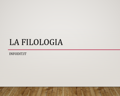 La filologia